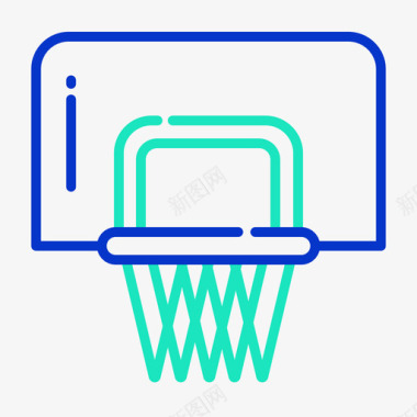 篮球标志篮球玩具53轮廓颜色图标