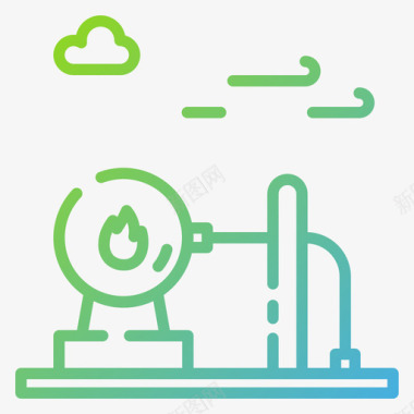 天然椰棕天然气石油工业19梯度图标