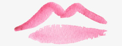 唯美水彩红唇唇印婚礼请柬海报装饰透明图案21唯美水素材