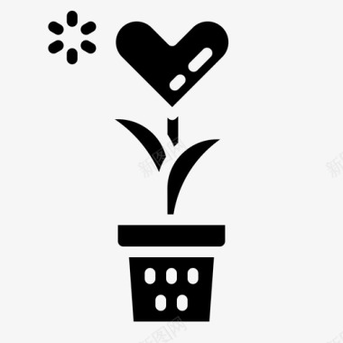 爱植物爱的时刻1坚实图标