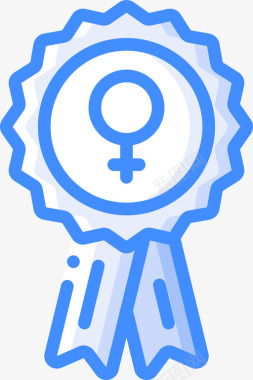 获奖妇女节54蓝色图标