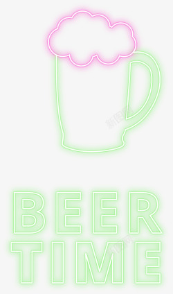 霓虹发光物体啤酒图像光素材