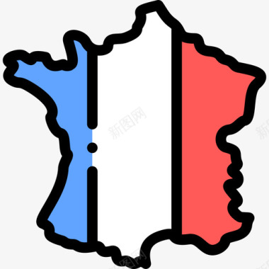 法国风法国法国12线性颜色图标
