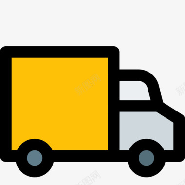 运输卡车运输34线性颜色图标