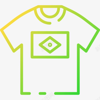 运动休闲T恤T恤巴西狂欢节3渐变色图标