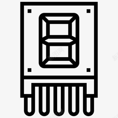 LED投影机线性Led6个电子元件图标