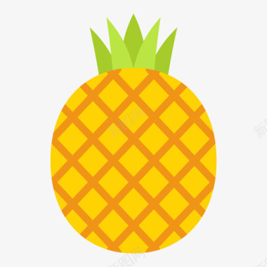 菠萝特写菠萝水果和蔬菜9扁平图标