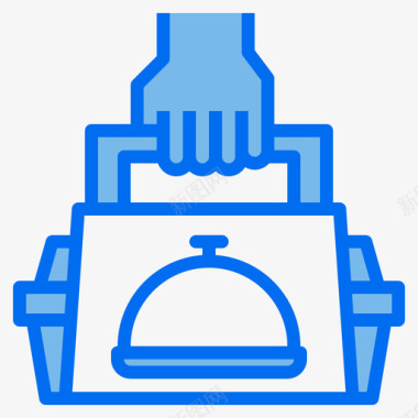 蓝色路标外卖送餐128蓝色图标