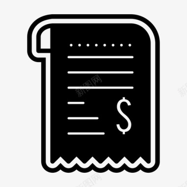 收据收据帐单现金收据图标