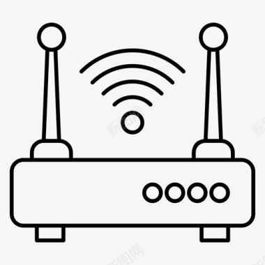 联通宽带wifi路由器宽带调制解调器互联网设备图标