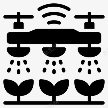 物联网展板智能农场物联网148填充图标