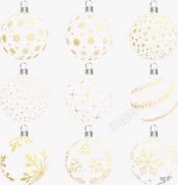 圣诞节镂空黄色圆球漂浮壁纸漂浮壁纸素材
