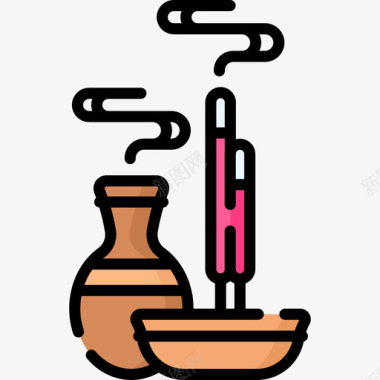 粒粒香香希望6线性颜色图标