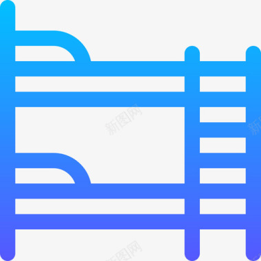 双层茶几双层床旅行332线性颜色图标