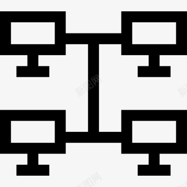 局域网网卡局域网互联网技术33线性图标