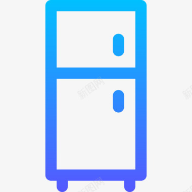 冰箱冰箱家居用品41线性颜色图标