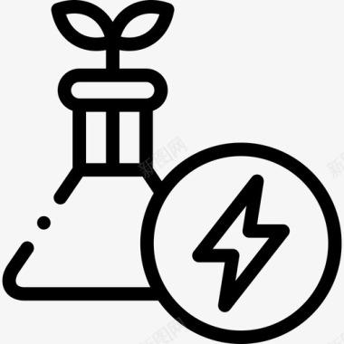 绿色能源可再生能源38线性图标