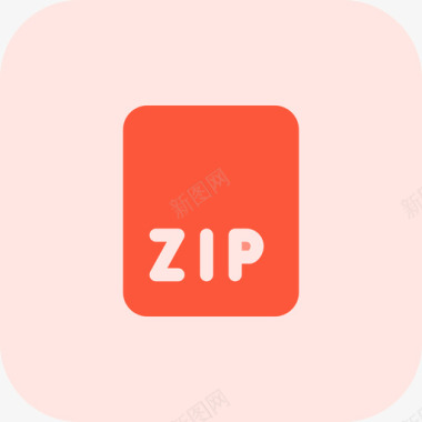 图标装饰Zip办公文件4tritone图标