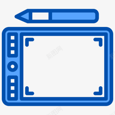 卡类标志平板电脑设计工具34蓝色图标