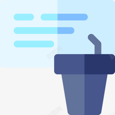 讲台讲台动机52扁平图标