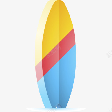 冲浪板夏季262彩色图标