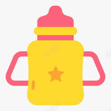 婴儿婴儿奶瓶婴儿156扁平图标
