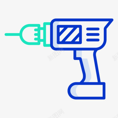 木工钻孔机木工17轮廓颜色图标