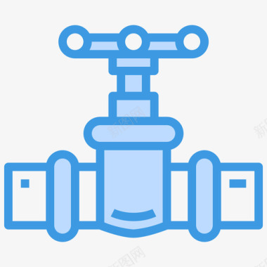 天然天然气管道工工具11蓝色图标