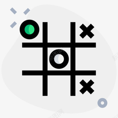 井字游戏商业项目5圆形图标