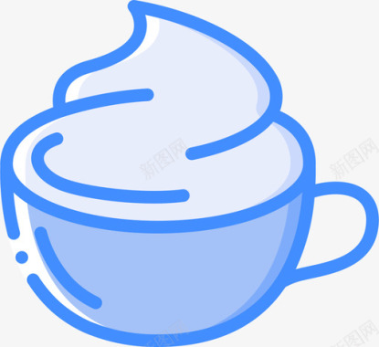 夏日饮料饮料咖啡师3蓝色图标