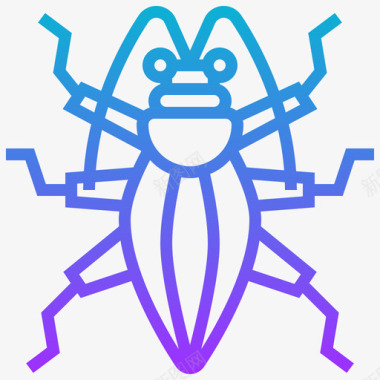 昆虫设计蚱蜢昆虫7坡度图标