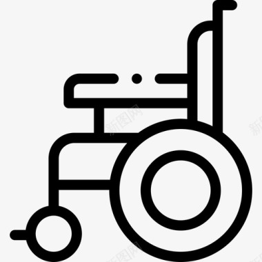 轮椅医疗服务19直线图标