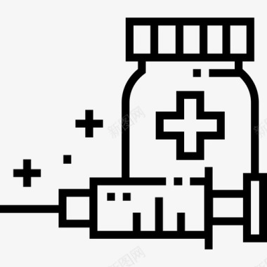 水痘疫苗疫苗医疗服务14线性图标