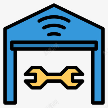 物联网展板车库物联网150线颜色图标
