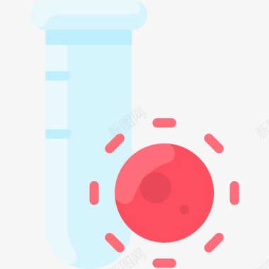 化学研究试管试管冠状病毒114扁平图标