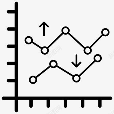 折线图统计数据分析图标