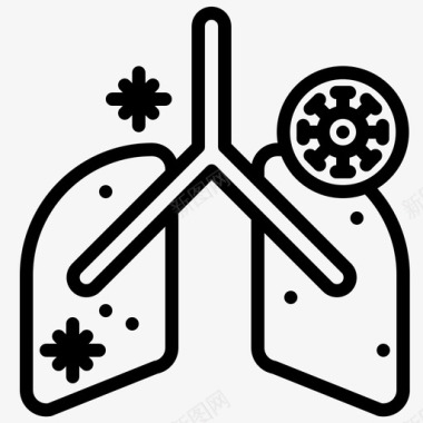 解剖PNG解剖病毒120线状图标