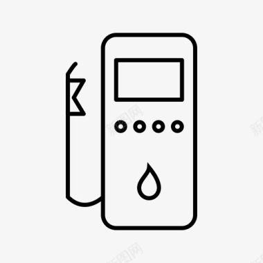 矢量加油站加油站燃料气泵图标