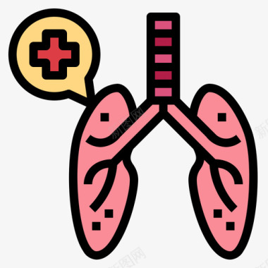 伪装色肺健康110线色图标