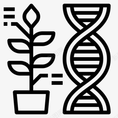 生物分子分子生物化学30线性图标