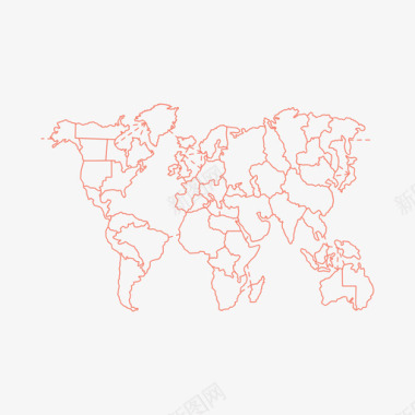 弹力带带航道的世界地图国家全球图标