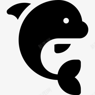 海豚海豚热带65填充图标