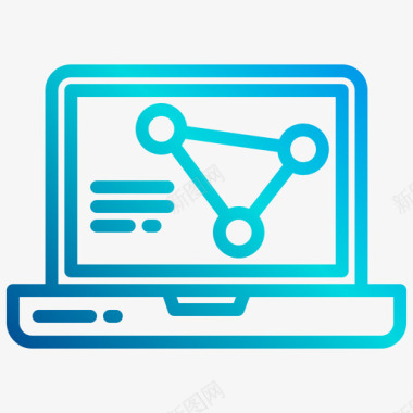 线性图笔记本电脑科学153线性梯度图标