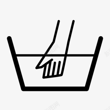 仅手洗手洗洗衣符号图标