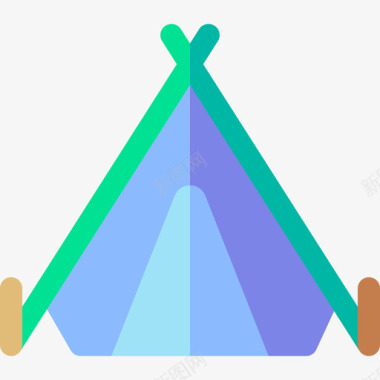 家庭野营帐篷帐篷野营201公寓图标