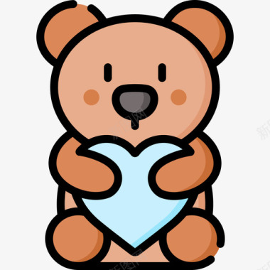 泰迪熊国际儿童节第三线性颜色图标