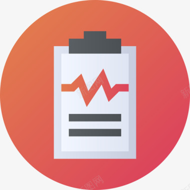 心电图设计心电图健康109梯度图标