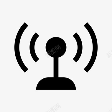 WIFI信号格无线信号天线收音机图标