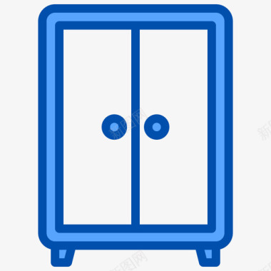 边框装饰衣柜家具和装饰4蓝色图标