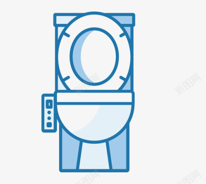 简约扁平单车图标厕洗卫设备智能马桶1图标